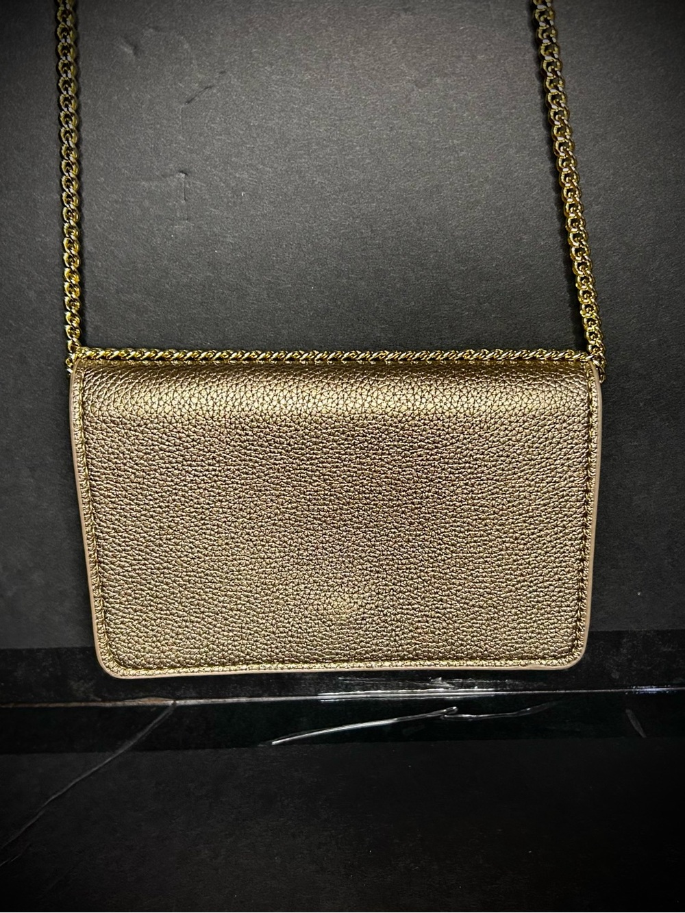 Metallic Gold Chain Crossbody Bag